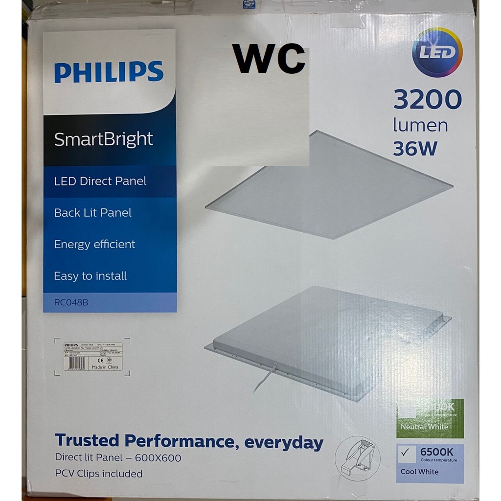 Philips โคมไฟพาแนลฝังฝ้า รุ่นRC048 โคมพาแนล rc048 LED Smart Bright Direct Panel 60x60 เซนติเมตร