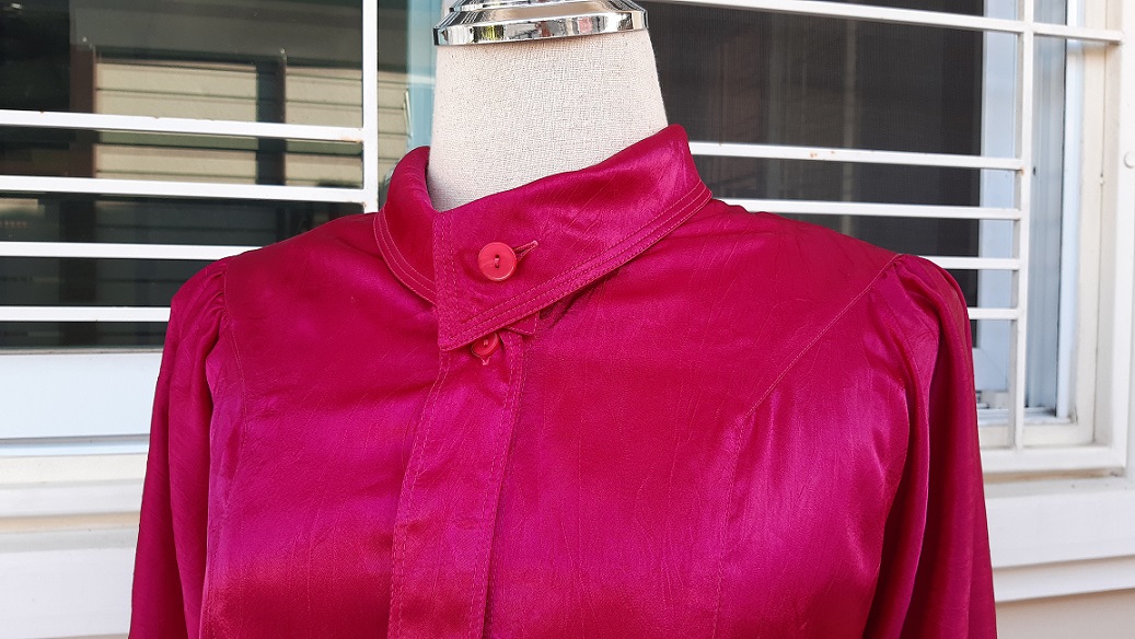 เสื้อวินเทจมือสองสีชมพูฉ่ำว้าว