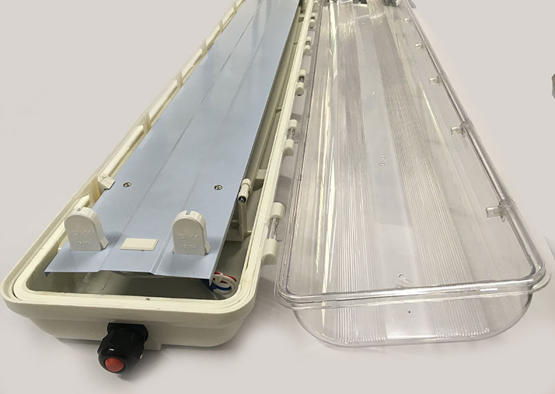 BGM Lighting: Fluorescent Lighting โคมกันระเบิด BGM รุ่น WBLG‐II‐214 สำหรับหลอดแอลอีดีหลอดยาว 2 หลอด Fixture WBLG - II Series ( Marine Type )