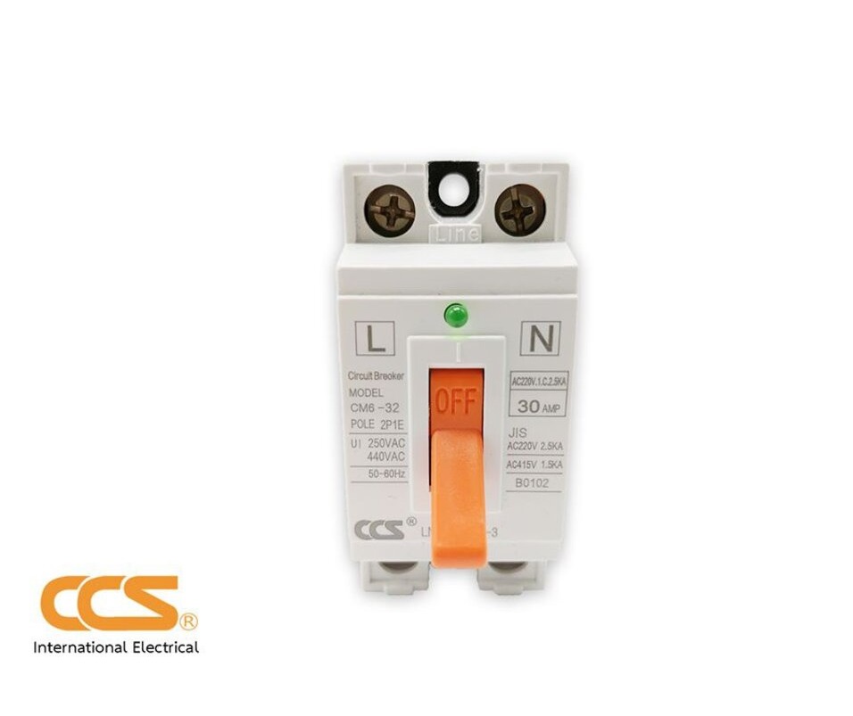 CCS Safety Breaker (MCCB) เบรกเกอร์ตัดไฟอัตโนมัติ CM6-32 30A