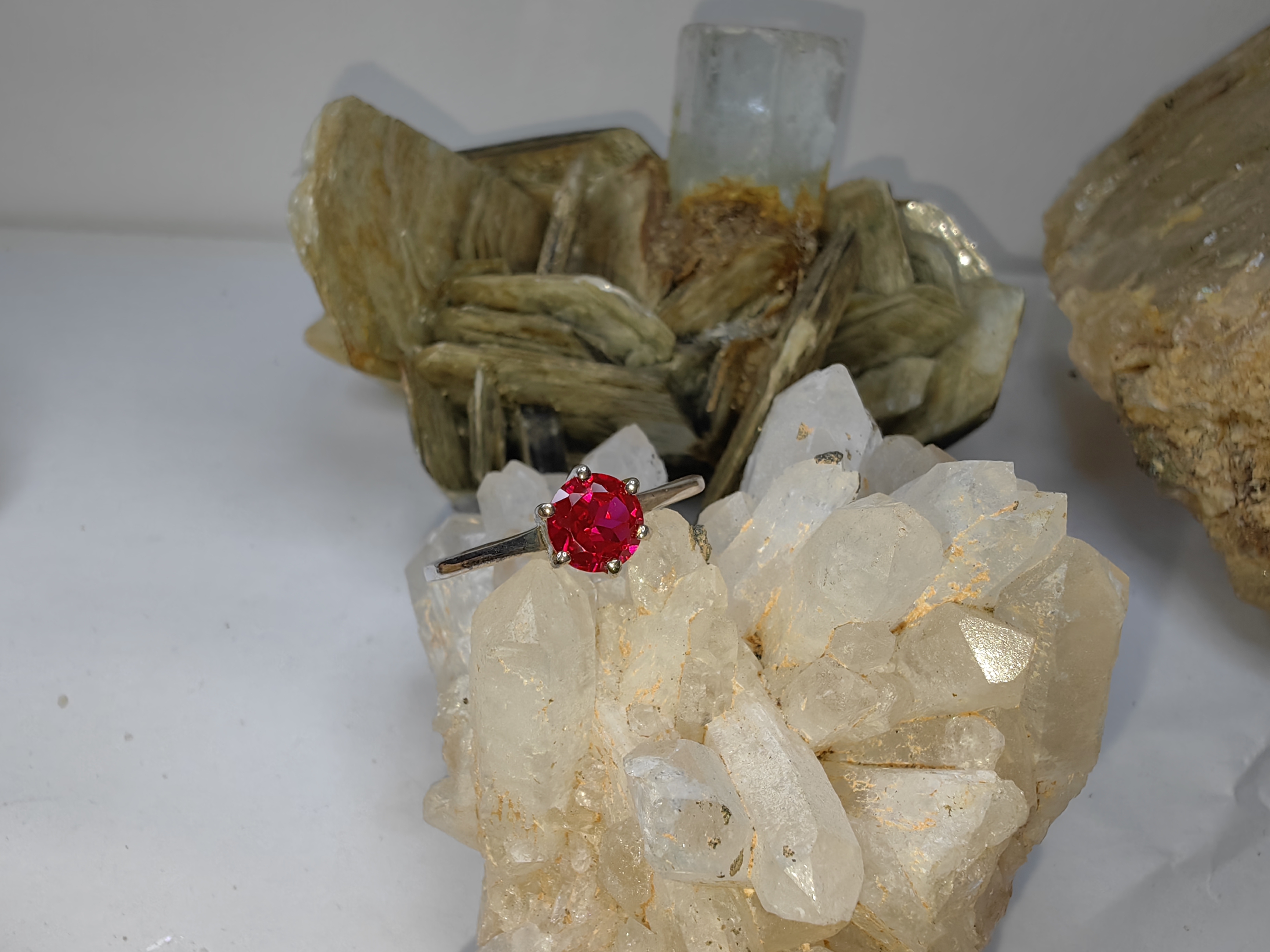 แหวนทับทิม เงินแท้ 92.5% Ruby 925 Stering Silver Ring