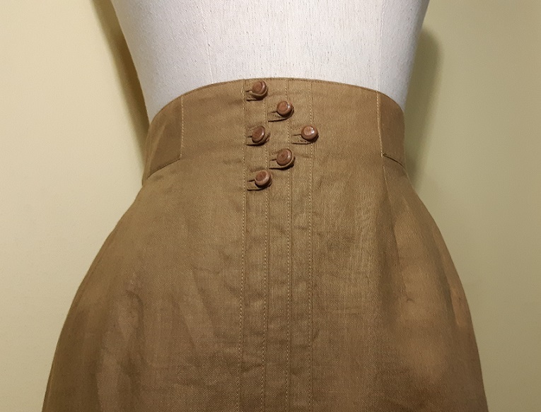 กระโปรงทรงเอสีเหลืองไพล