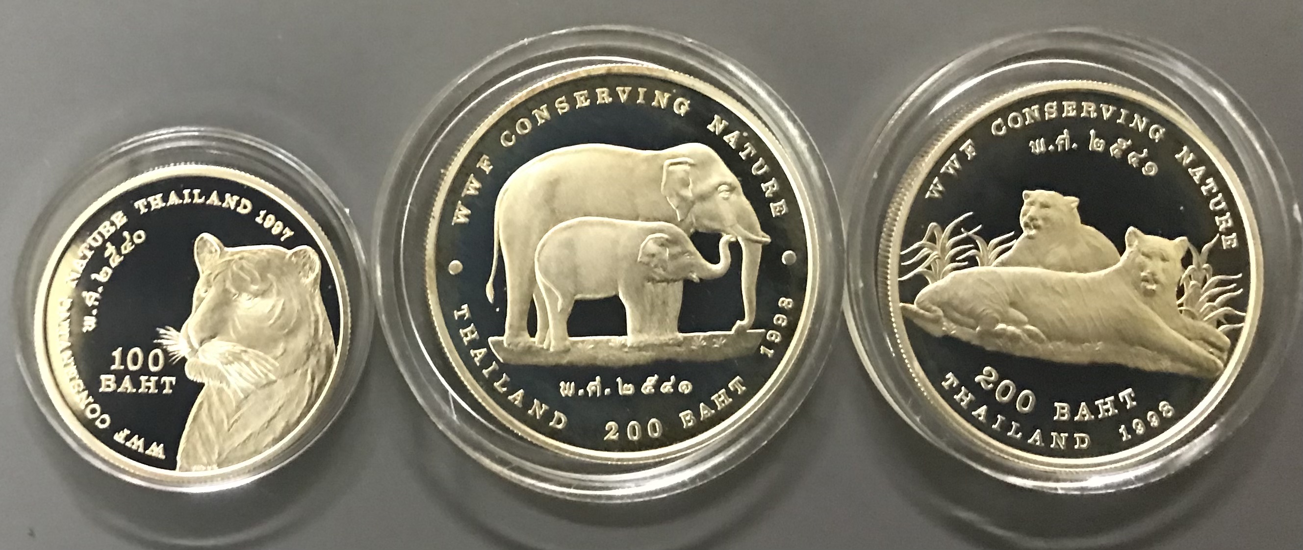 ชุดอนุรักษ์ธรรมชาติและสัตว์ป่า (ช้างคู่ เสือคู่และเสือเดี่ยว)