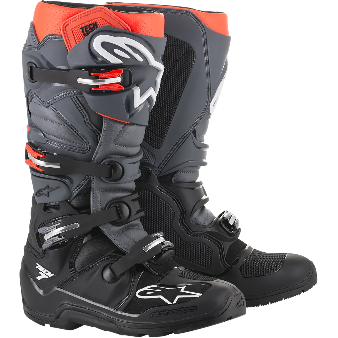 Alpinestars TECH 7 ENDURO BOOTS - PAST COLORS (ENDURO BLACK GRAY RED FLUO)
