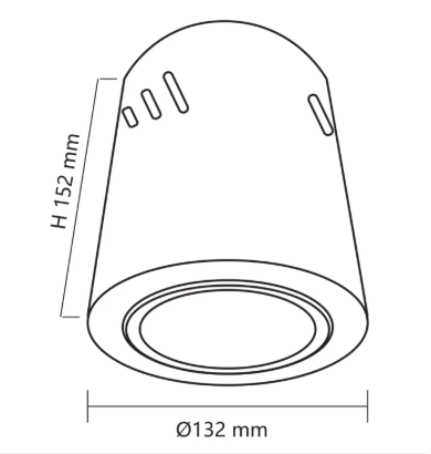 SHINING SURFACE โคมดาวน์ไลท์ แบบติดลอย ขนาด 4 นิ้ว ขั้ว E27 ทรงกระบอกกลม ไม่ร่วมหลอดไฟ สีดำและสีขาว