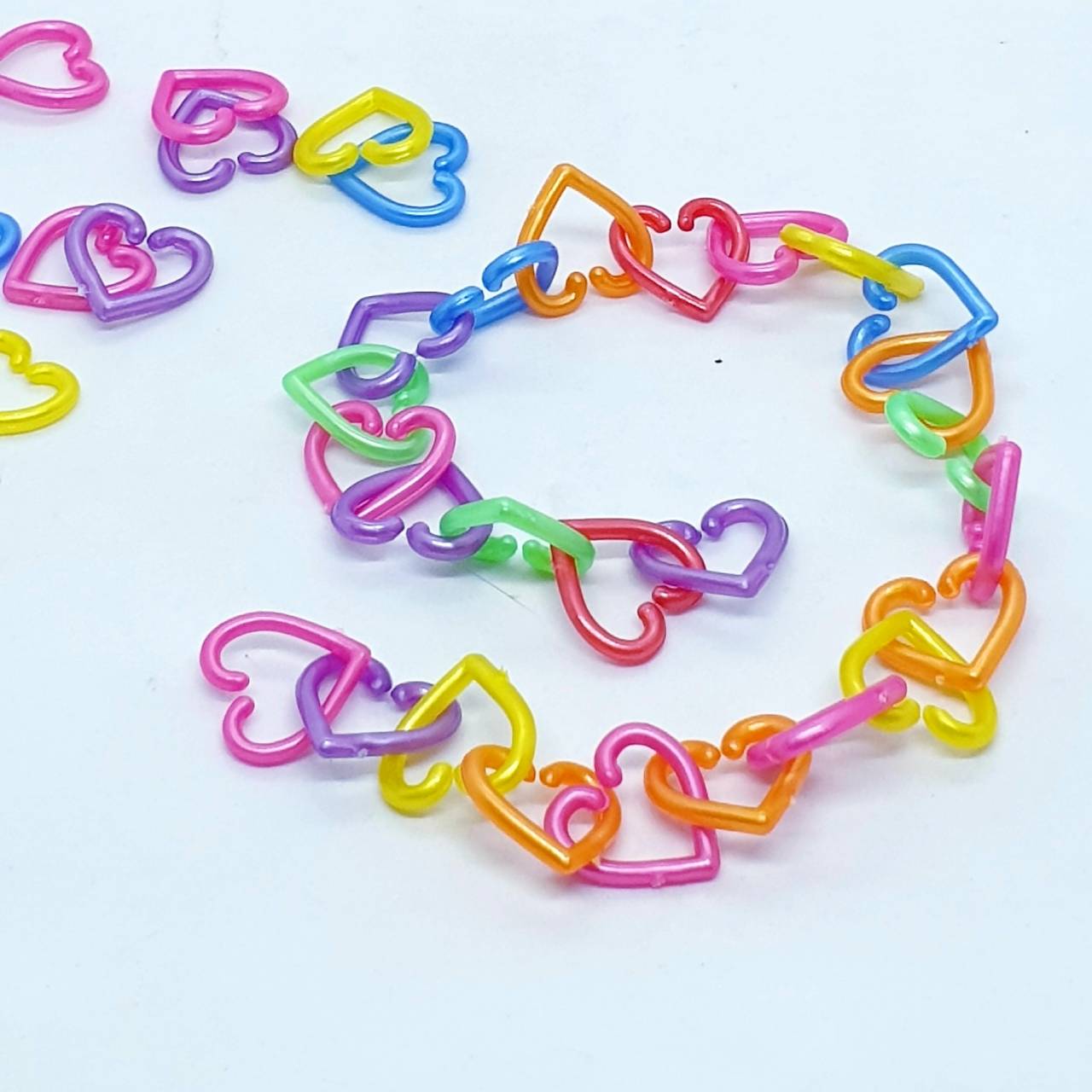 โซ่หัวใจมุกคละสี