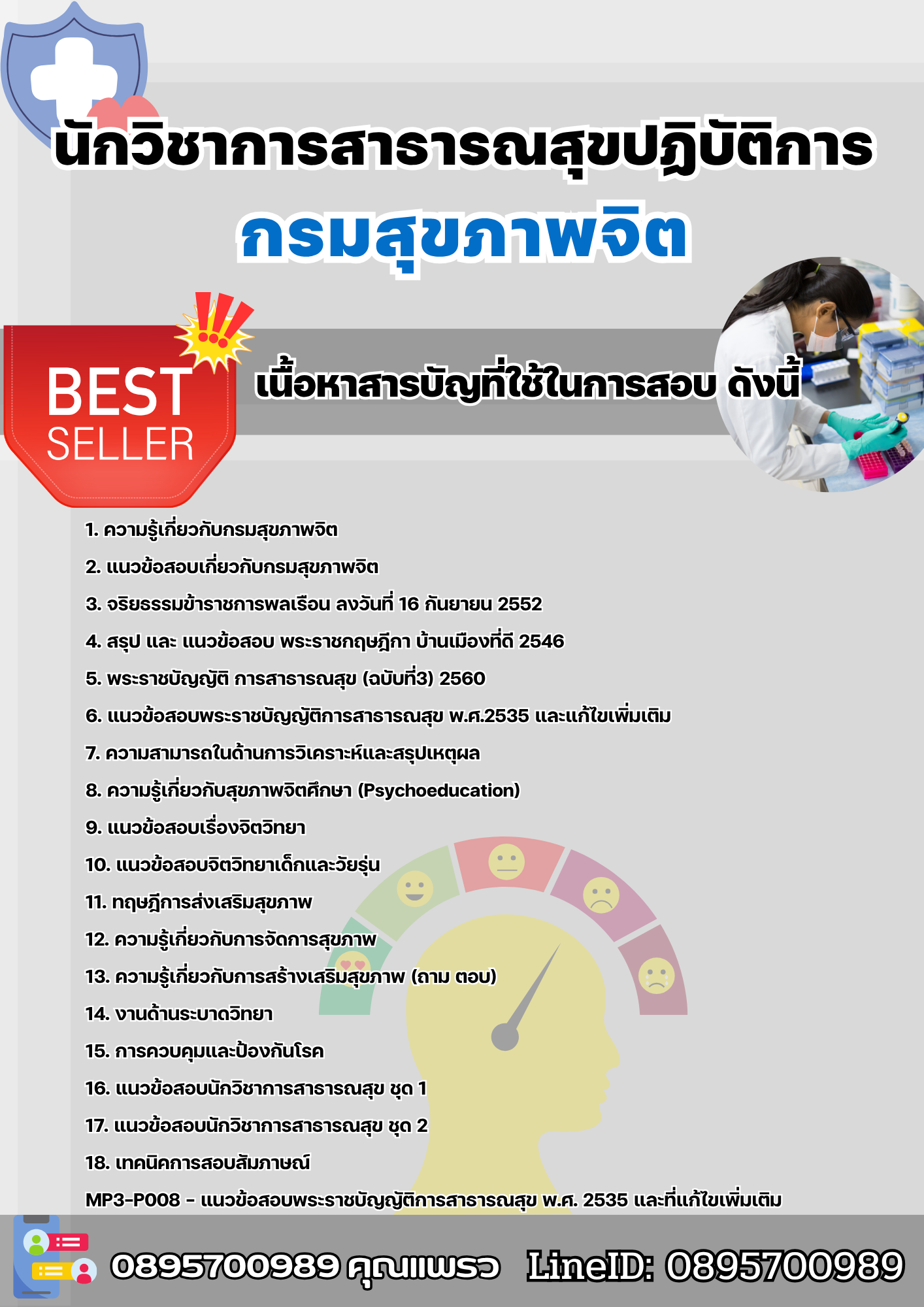 แนวข้อสอบนักวิชาการสาธารณสุขปฏิบัติการ กรมสุขภาพจิต 2568