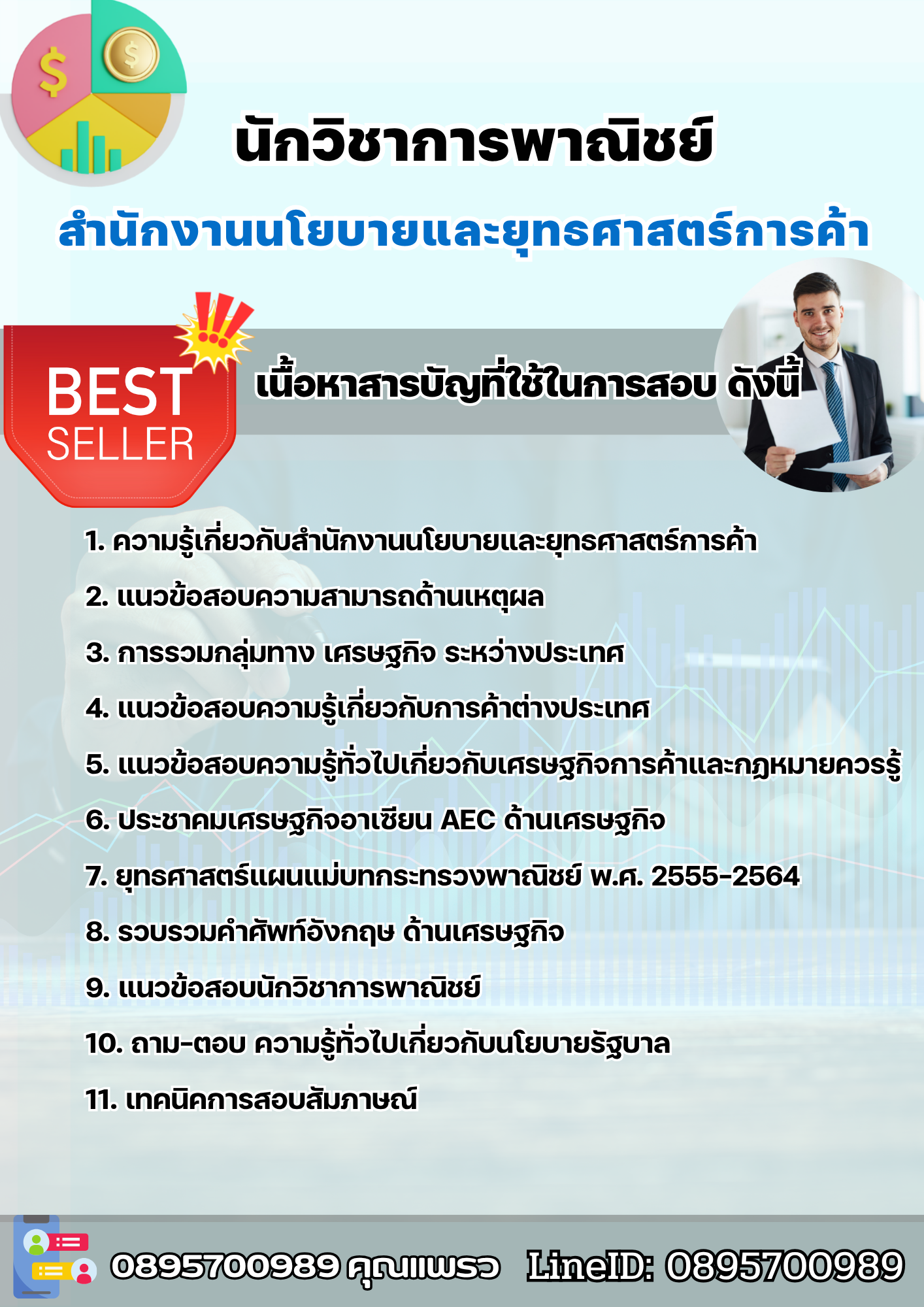 แนวข้อสอบนักวิชาการพาณิชย์ สำนักงานนโยบายและยุทธศาสตร์การค้า 2568