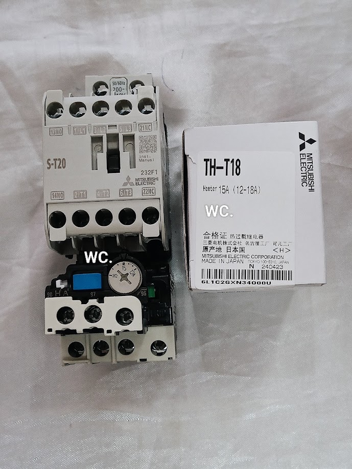 MITSUBISHI ชุดแมกเนติก S-T20 มาพร้อม โอเวอร์โหลด TH-T18 15A กลาง (MSO-T20) มิตซูบิชิ ครบชุด Magnetic +oveload ออกใบกำกับภาษีได้