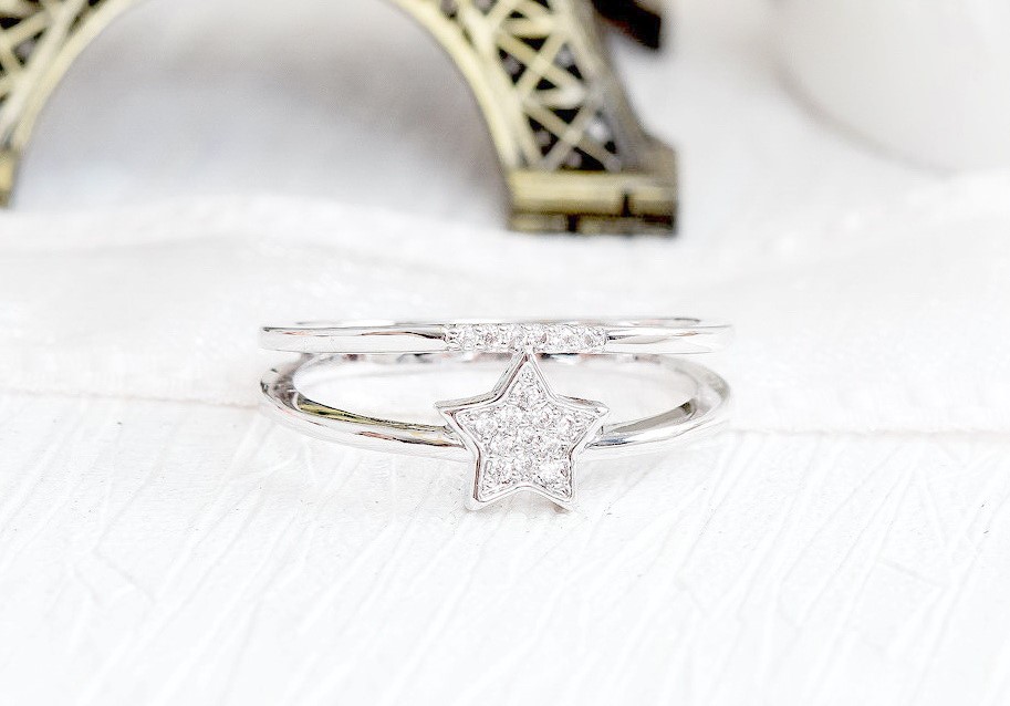 DIAMOND 18K WHITE GOLD RING แหวน เพชร ทอง 18K Pre-order