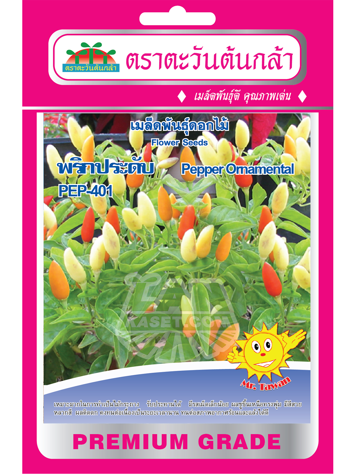 F2 เมล็ดพันธุ์ดอกไม้ พริกประดับ