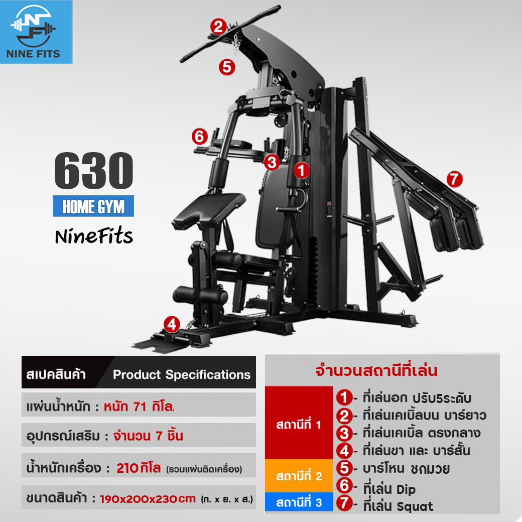 Multi Home Gym 3 Station รุ่น 630