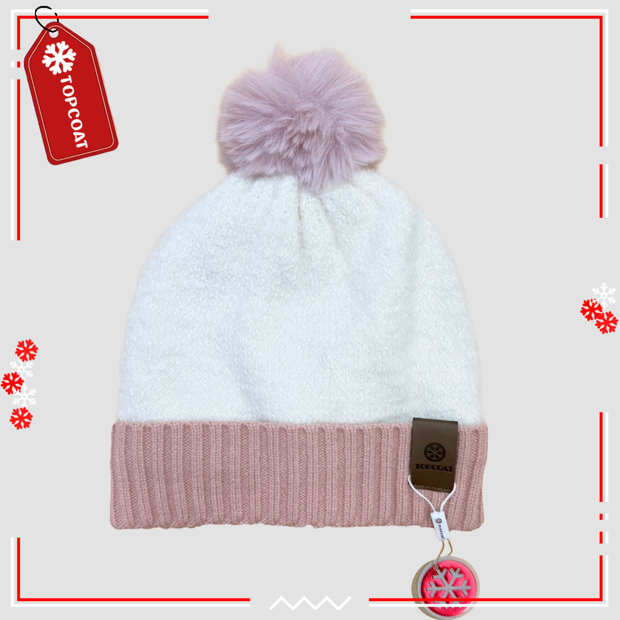 หมวกกันหนาวทูโทน บุขนหนานุ่ม ยืดหยุ่น ใส่สบาย