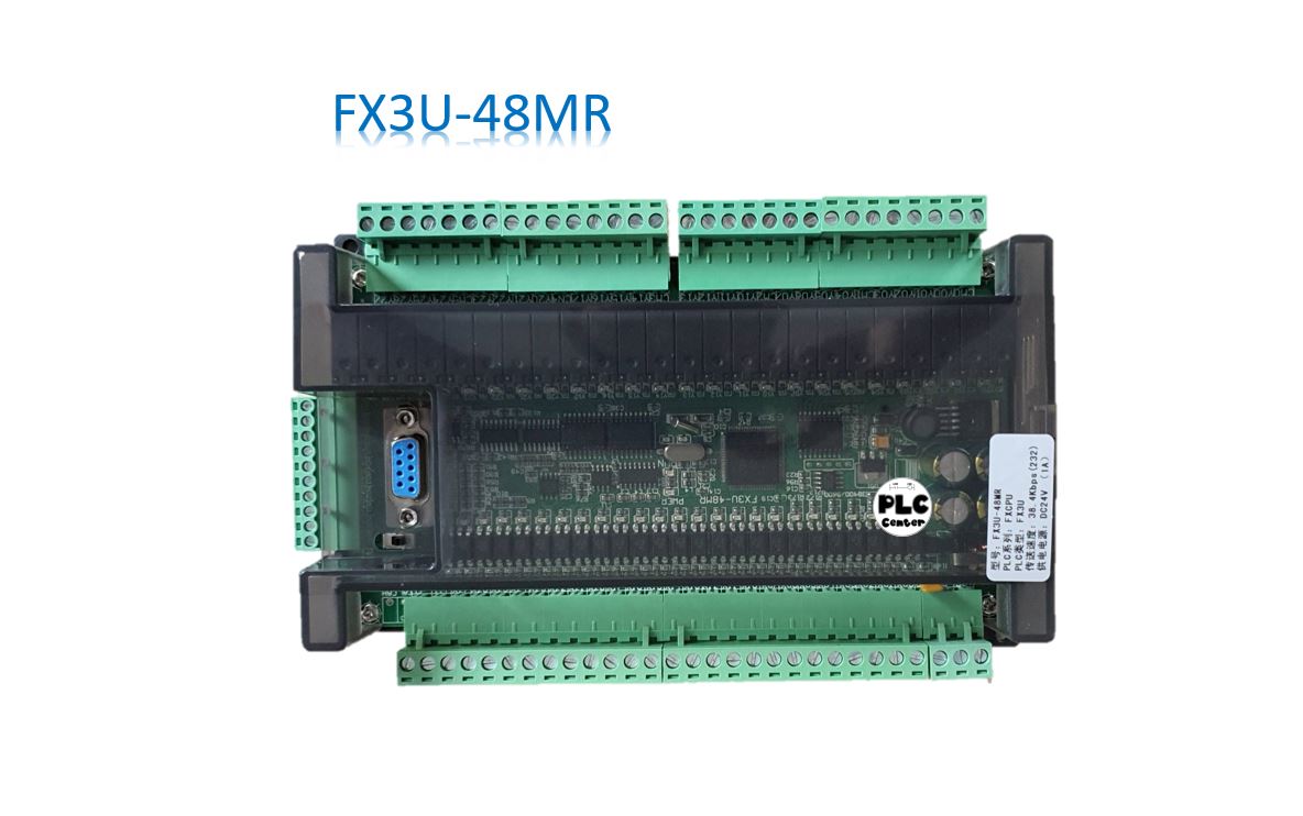 PLC BOARD FX3U-48MR+6AD+2DA+1RS485 (รุ่น TOP มีแบตเตอรี่ Backup)