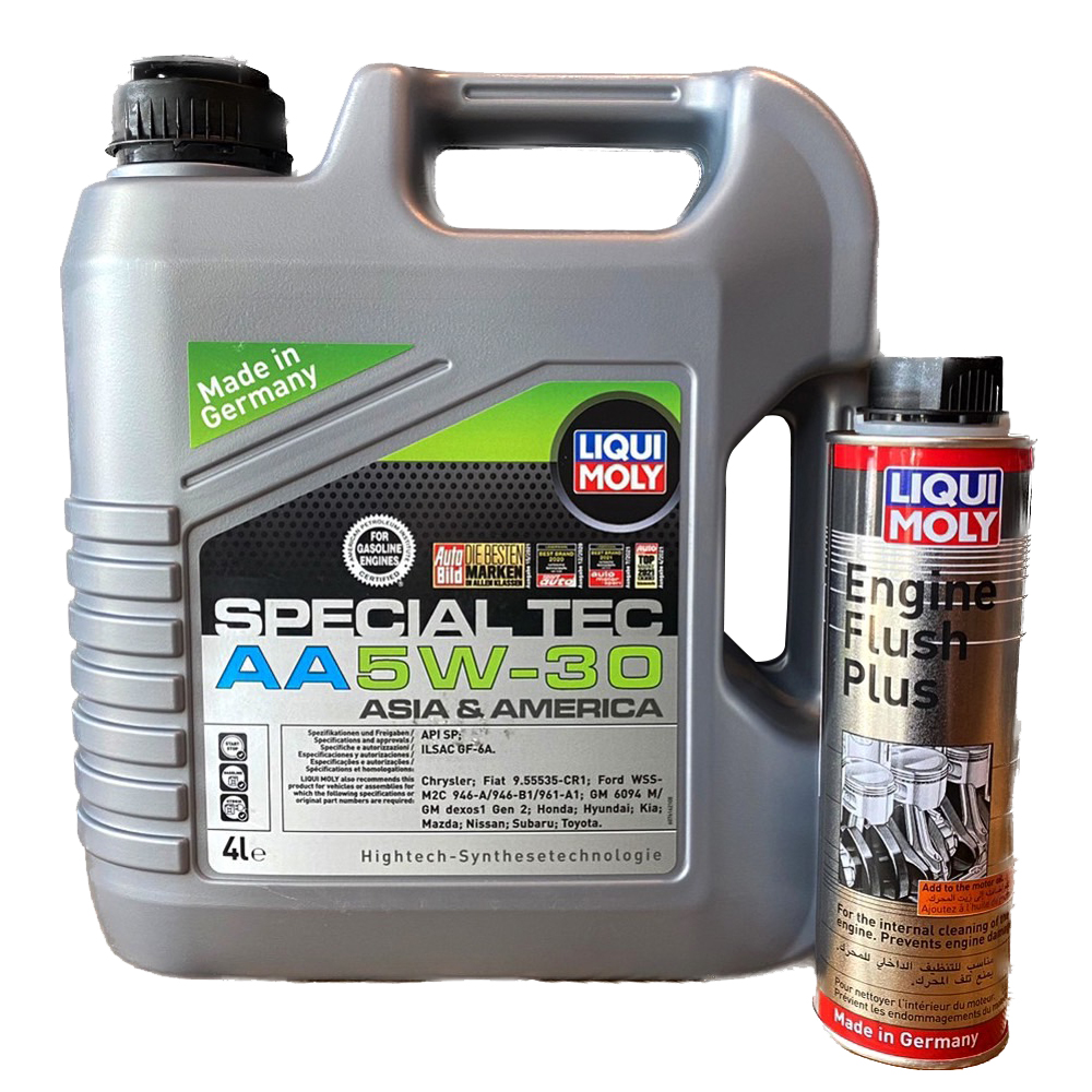 น้ำมันเครื่องรถยนต์เบนซิน LIQUI MOLY Special Tec AA5W-30 4ลิตร (ฟรี! Engine Flush Plus 1 ขวด/1 คำสั่งซื้อ)