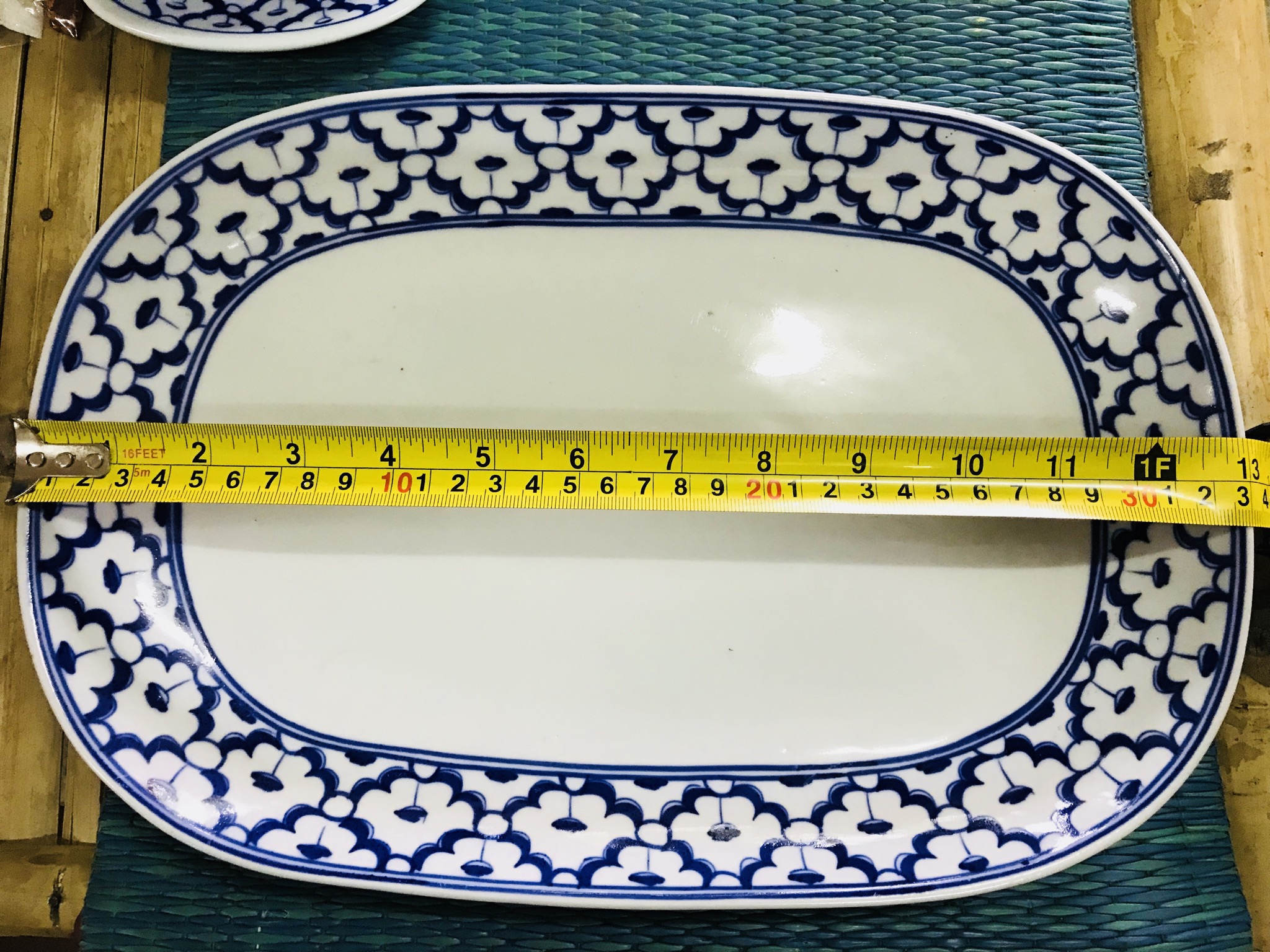 จานเปลใหญ่พิเศษลายไทย13"