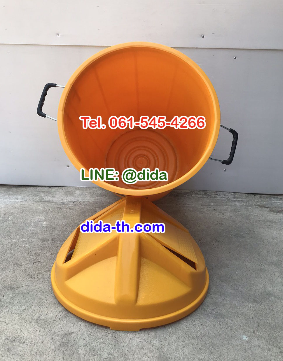 ถังขยะแยกประเภท ทรงกลม ฝาแกว่ง 100 ลิตร