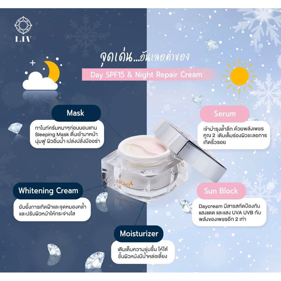 Liv White Diamond ลิฟ ไวท์ ไดมอนด์ ครีมวิกกี้