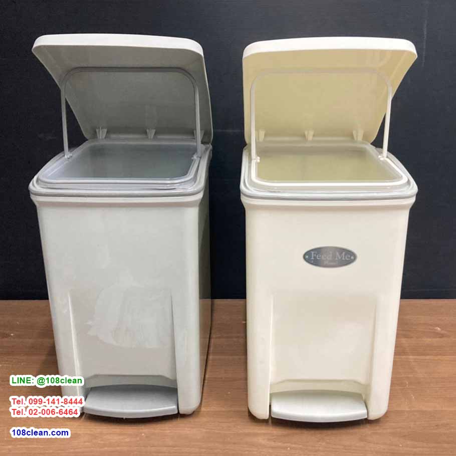 ถังขยะทรงเหลี่ยม แบบเท้าเหยียบ 10 ลิตร