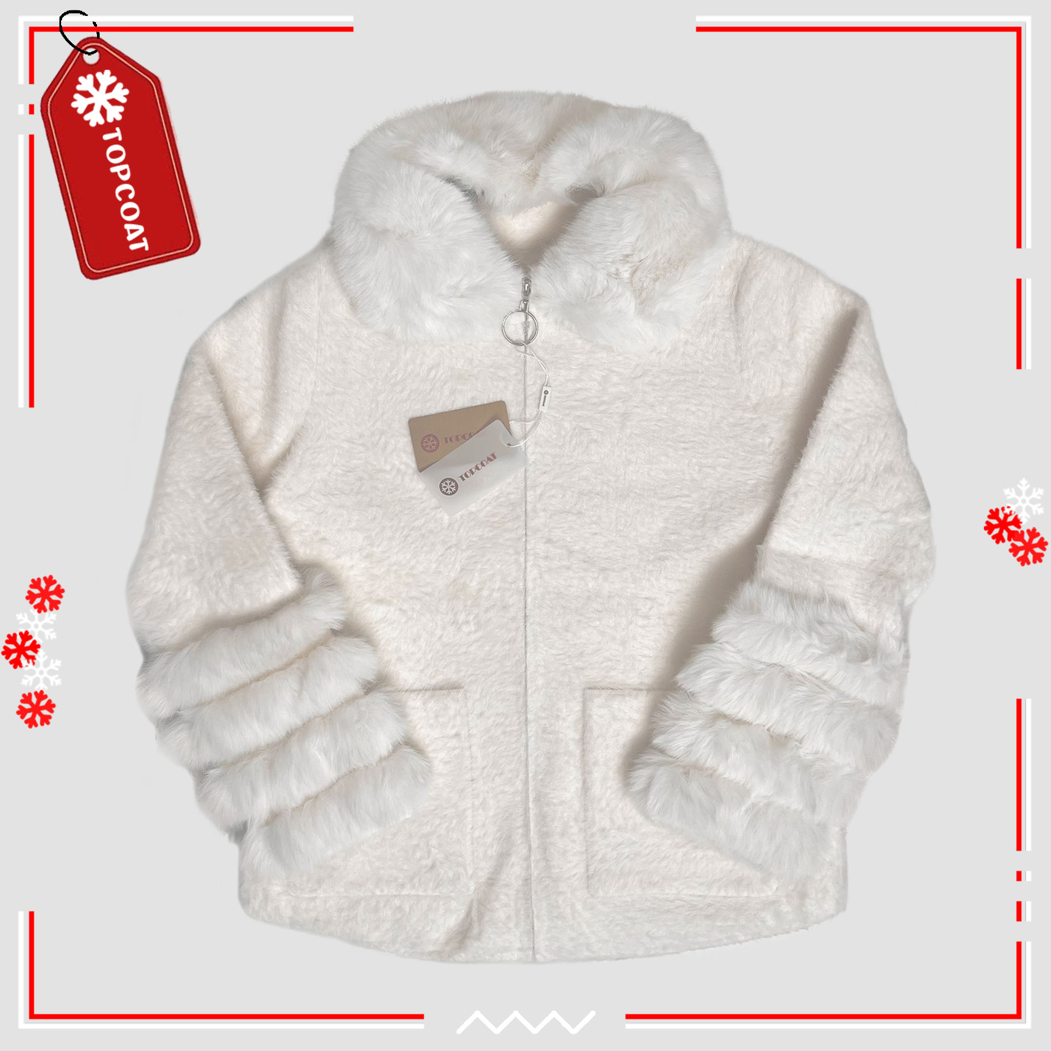 แจ็คเก็ตกันหนาวแขนเฟอร์ ปกเฟอร์สามารถถอดได้ ผ้านิ่ม ใส่สบาย ยืดหยุ่นสูง Freesize