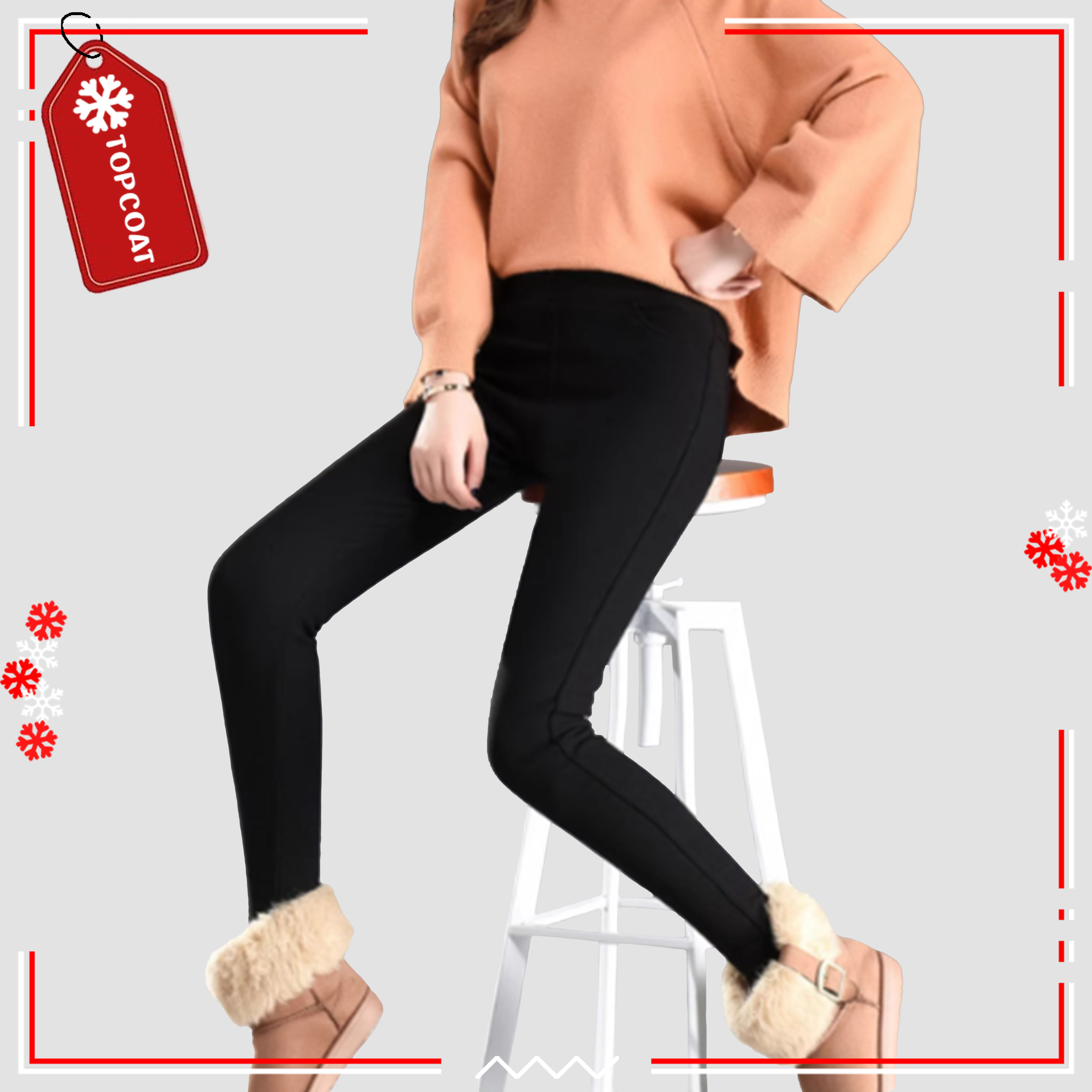 กางเกงกันหนาว ยีนส์ยืด บุขนหนานุ่ม เอวยืดสวมใส่สบายสุดๆ ใส่ติดลบได้