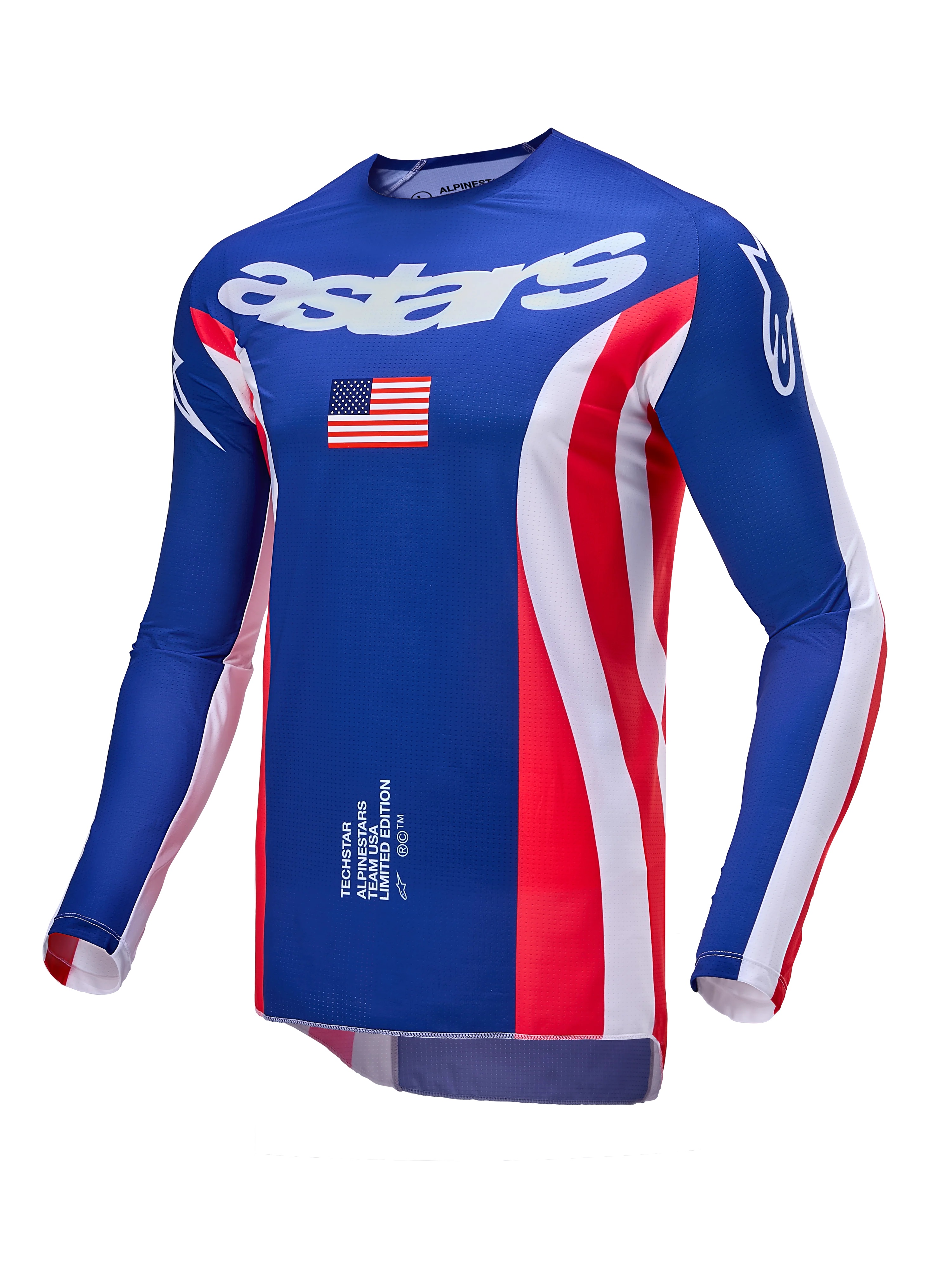 Alpinestars TECHSTAR UNION JERSEY (BR RED D BLU WH)