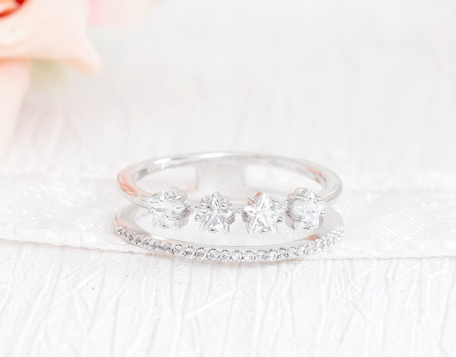 DIAMOND 18K WHITE GOLD RING แหวน เพชร ทอง 18K Pre-order