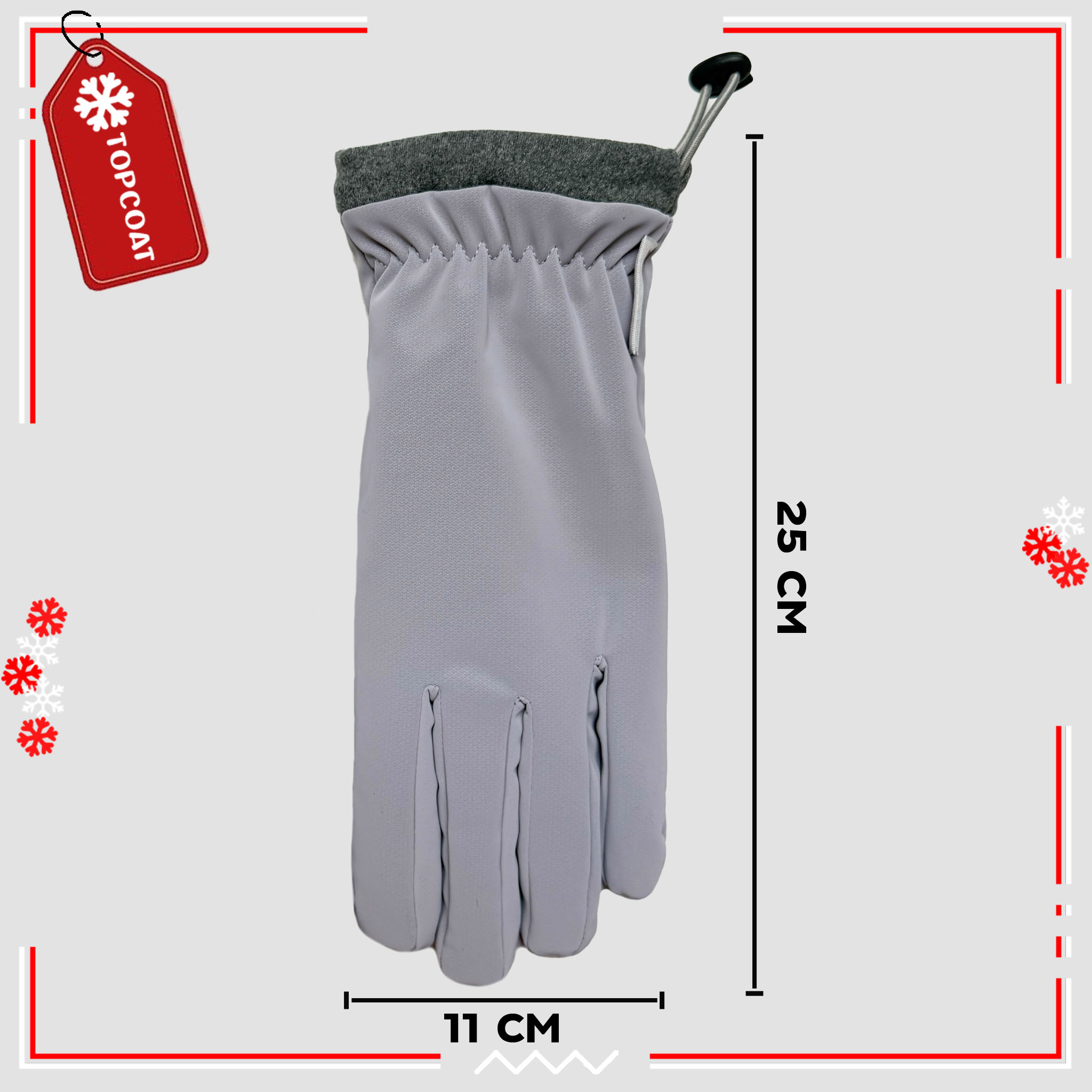 ถุงมือกันหนาวใส่เล่นหิมะ กันน้ำกันเปียกได้ มีสายปรับระดับข้อมือ ทัชสกรีนได้