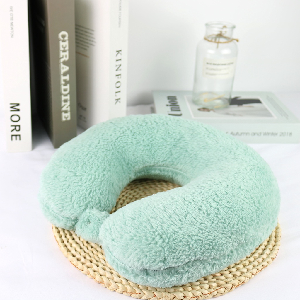 หมอนรองคอ Memory Foam ม้วนเก็บได้ หมอนรองคอ Style Muji ปลอกผ้า 100% cotton ถอดซักได้ 🤍หมอนรองคอ หมอน พร้อมกระดุม🤍หมอนรองคอผ้านุ่ม หมอนรองคออเนกประสงค์ 🤍