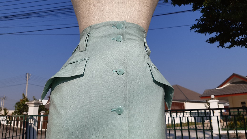 กระโปรงทรงดินสอสี้ขียวมิ้นท์