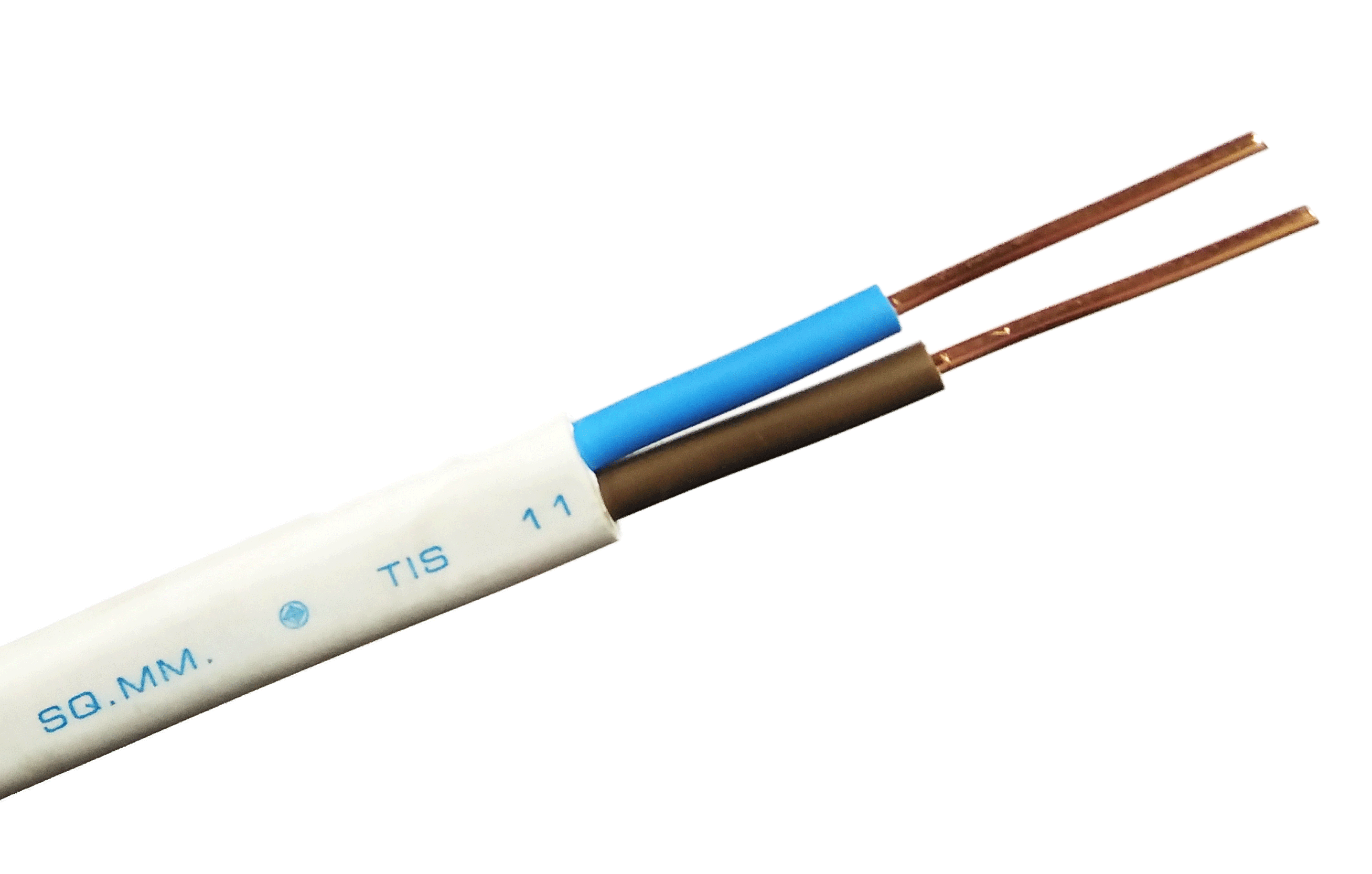 สายไฟ เบอร1.5 แกนคู่ VAF 2x1.5 sqmm ยี่ห้อทอง.คุณภาพดี ทองแดงเต็ม ยาวม้วนละ 90เมตร A1