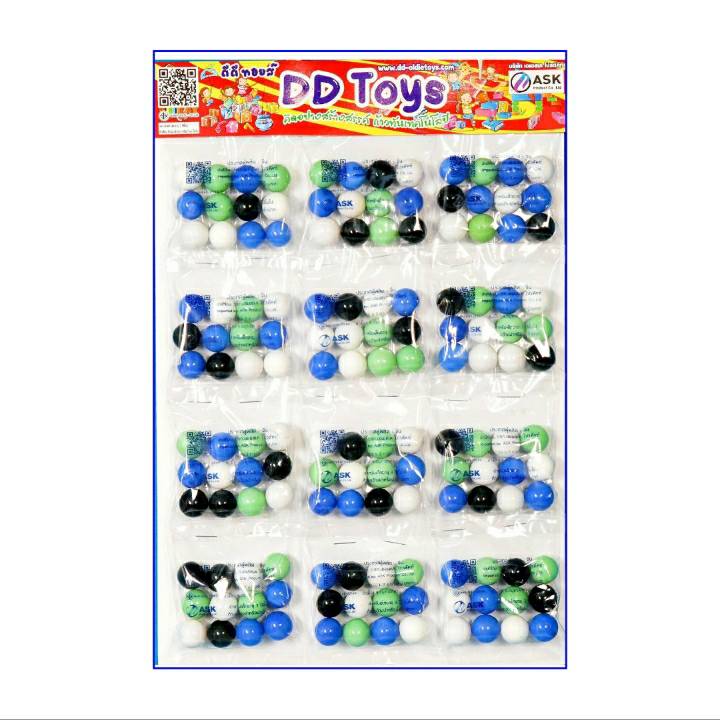 ลูกแก้ว มุกรวมสี 16 มิล แบบแผง