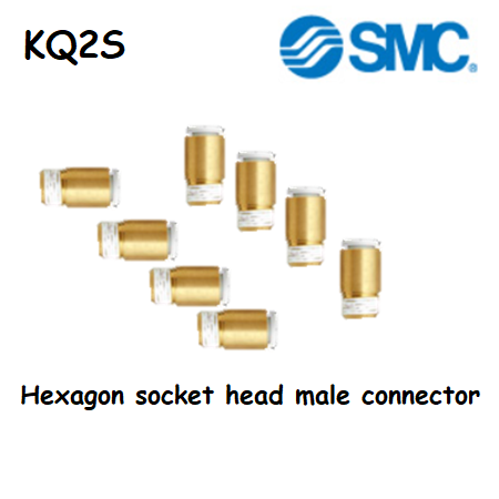SMC ข้อต่อตรง เสียบสาย-เกลียวนอก KQ2S