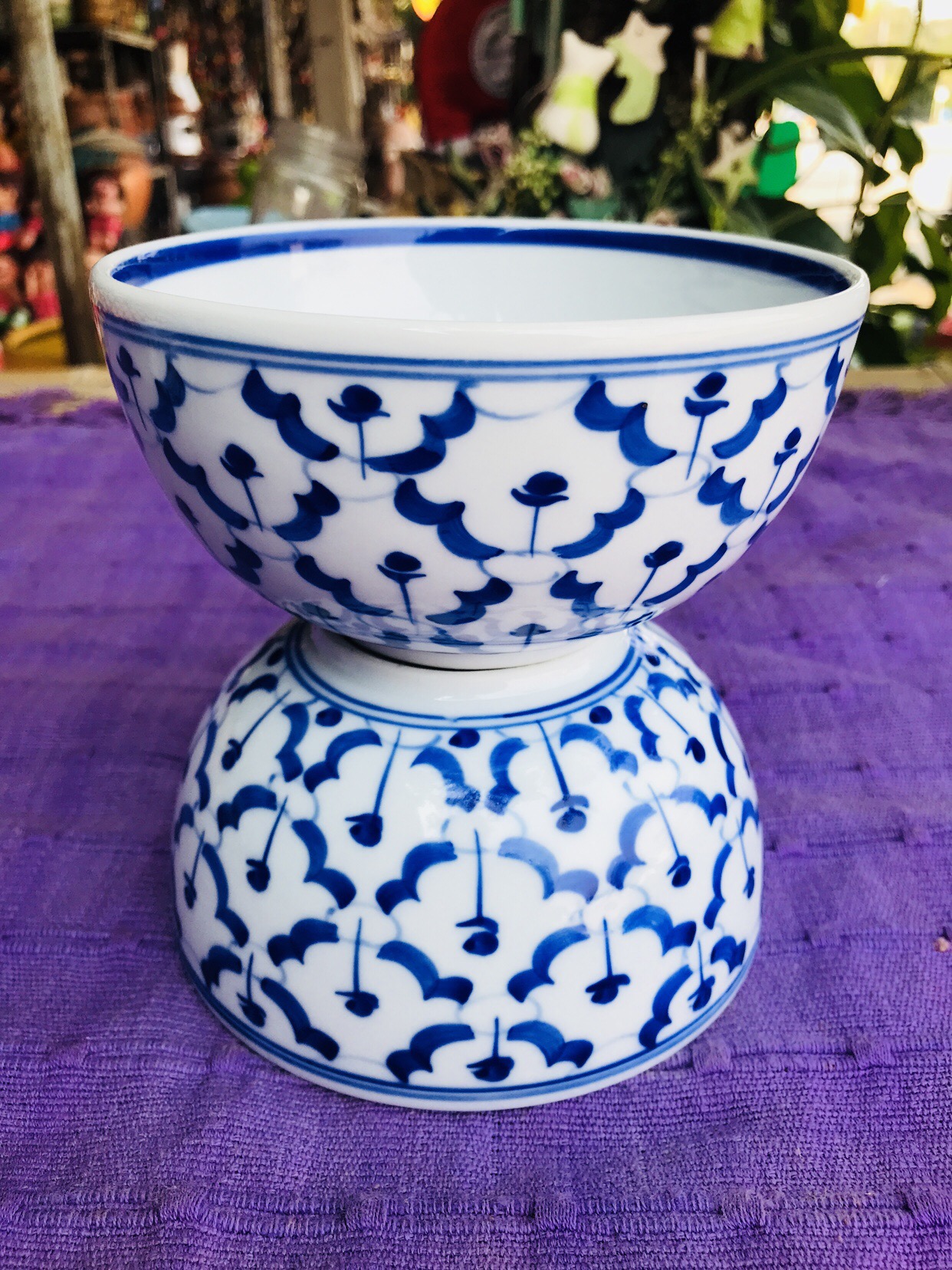 ถ้วยกลมลายไทยทรงลึก5"