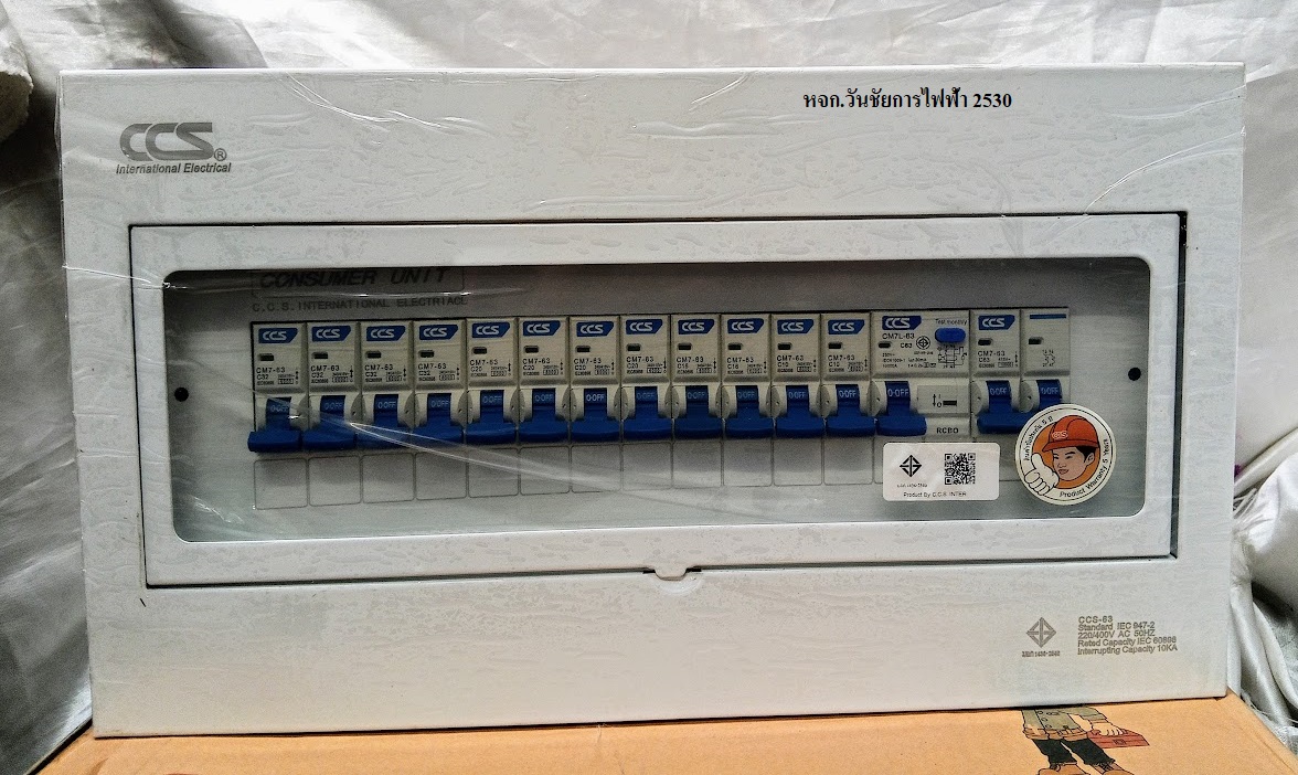 CCS ตู้กันดูด ตู้คอนซูมเมอร์ ยูนิต Consumer Unit ตู้ครบชุด 12ช่อง เบรกเกอร์ เมนเบรกเกอร์กันดูด+ลูกเซอร์กิต12ลูก ครบชุด รุ่น CCU2L-12+12