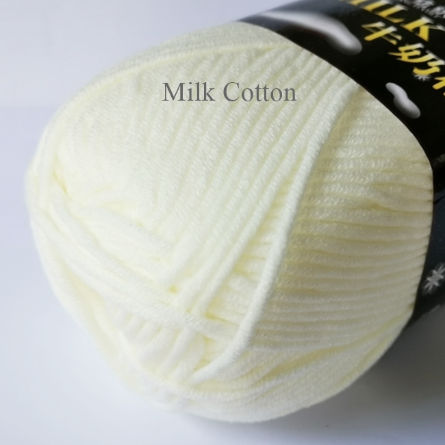 คอตตอนนม (Milk Cotton)เส้นใหญ่ MC02 ครีม