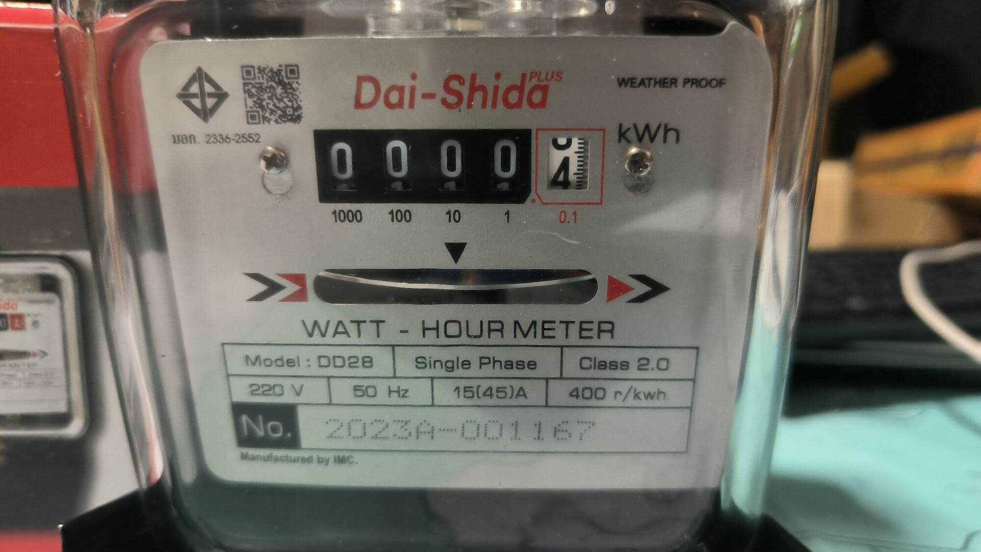 DAIICHI มิเตอร์ไฟฟ้า มาตรวัดหน่วยไฟฟ้า 5A (15A) ไดชิด้ามิเตอร์ไฟฟ้า มิเตอร์ไฟฟ้า มิเตอร์ดูค่าไฟ มิเตอร์การไฟฟ้า มิเตอร์ไดอิชิ