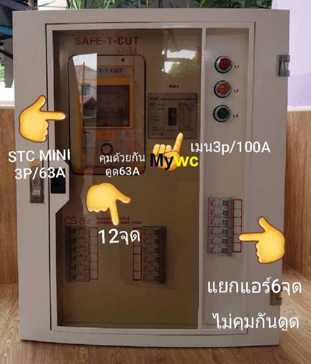 ตู้ไฟเซฟทีคัท ครบชุดRCBO 12ช่อง SAFETCUT GOLD LOADCENTER 12ช่อง 26ช่อง ตู้ 3เฟส พร้อมลูกและเมน ครบชุด