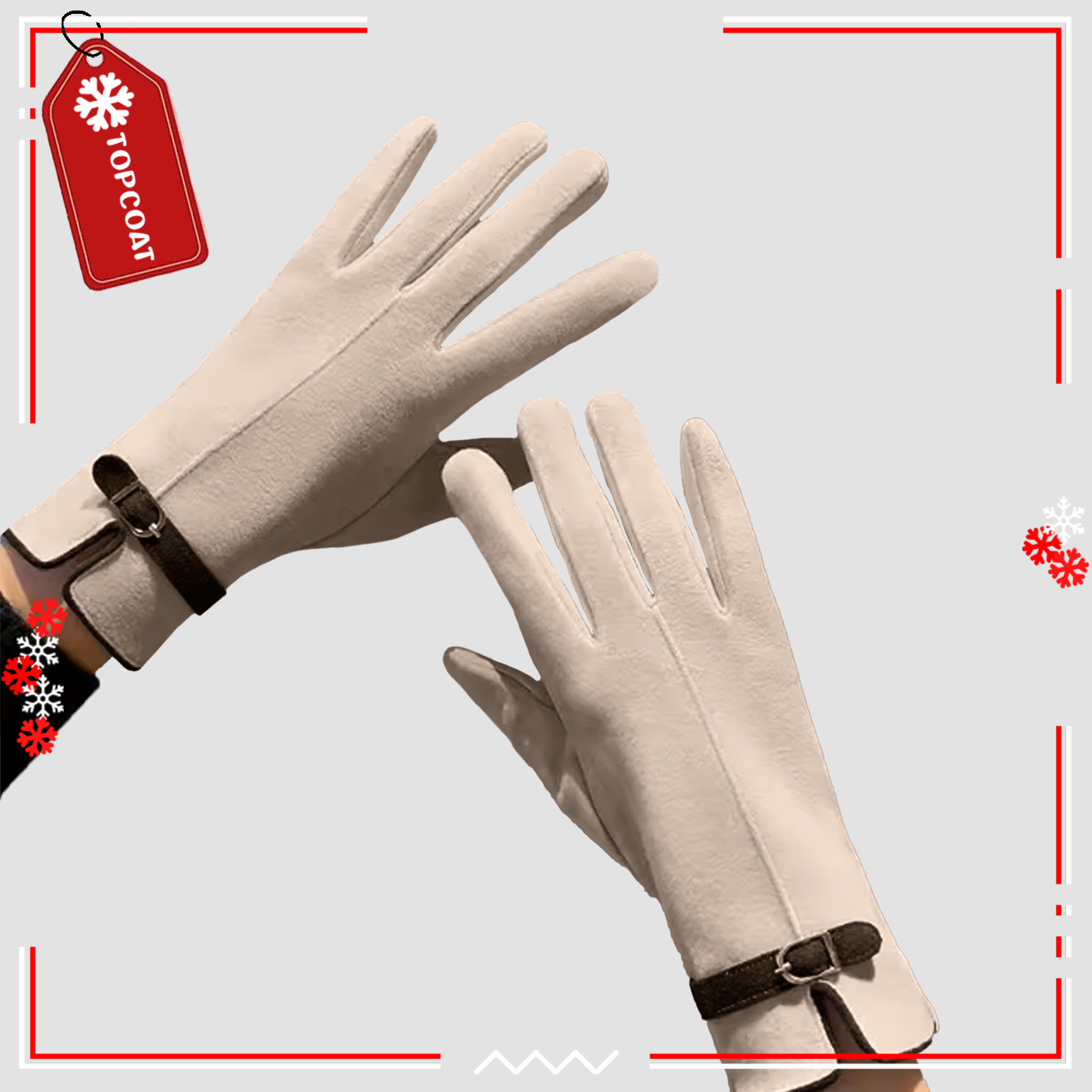 ถุงมือผ้าวูลสำหรับผู้หญิง ผ้านิ่ม ยืดหยุ่นเล็กน้อย ใส่สบาย