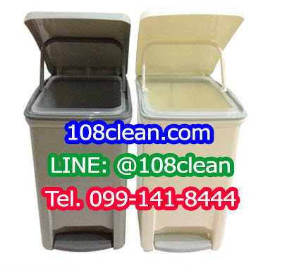 ถังขยะเท้าเหยียบ ทรงเหลี่ยม 10 ลิตร