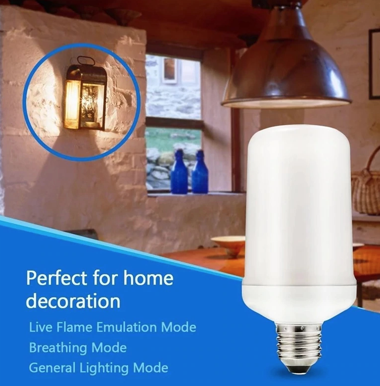 LED Flame light 5w Warmwhite E27 หลอดแอลอีดี ให้แสงเสมือนเปลวไฟจริง