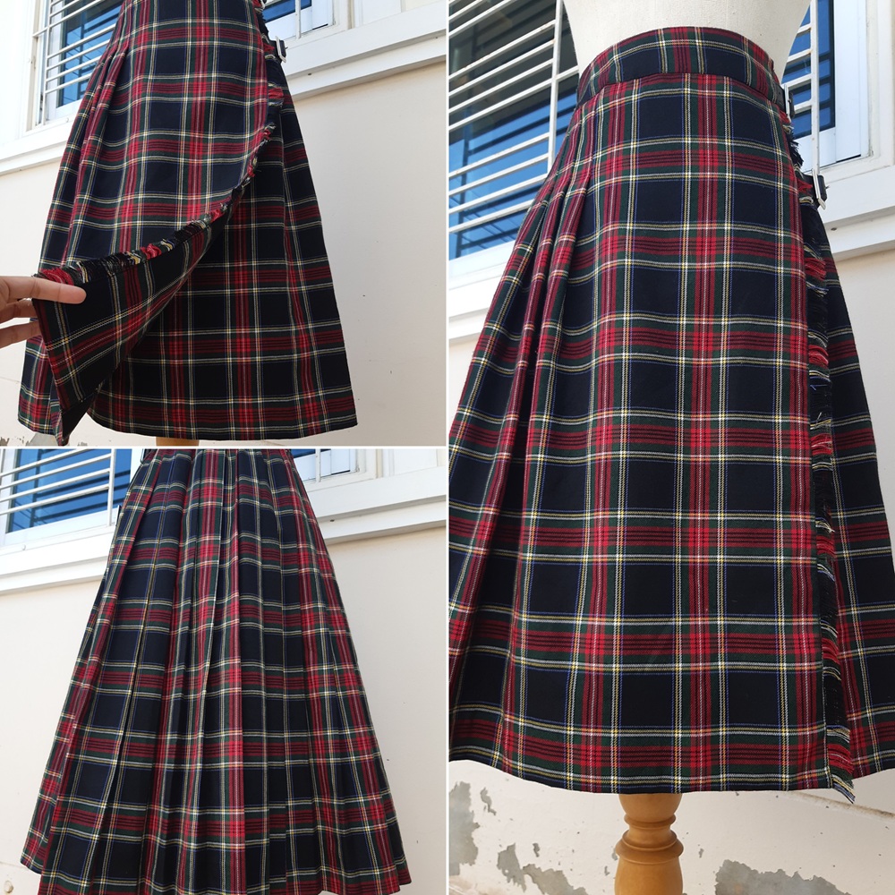 กระโปรงพลีทจีบรอบลายสก็อต