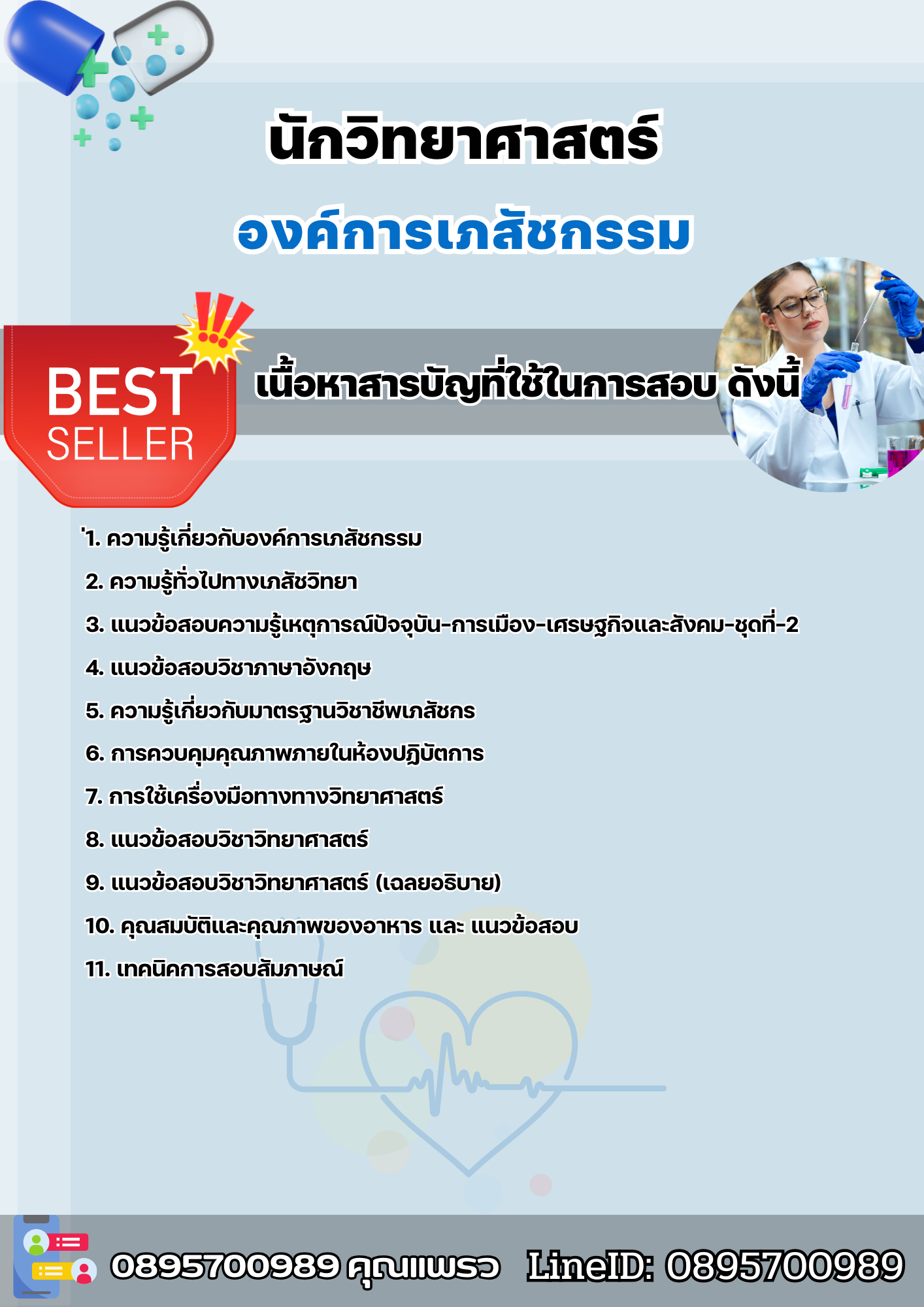 แนวข้อสอบนักวิทยาศาสตร์ องค์การเภสัชกรรม 2568