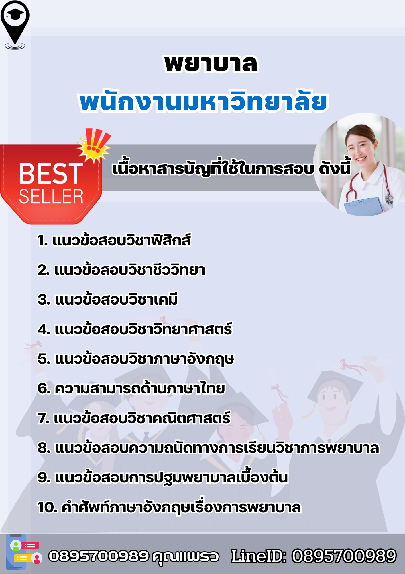 แนวข้อสอบพยาบาล พนักงานมหาวิทยาลัย 2568