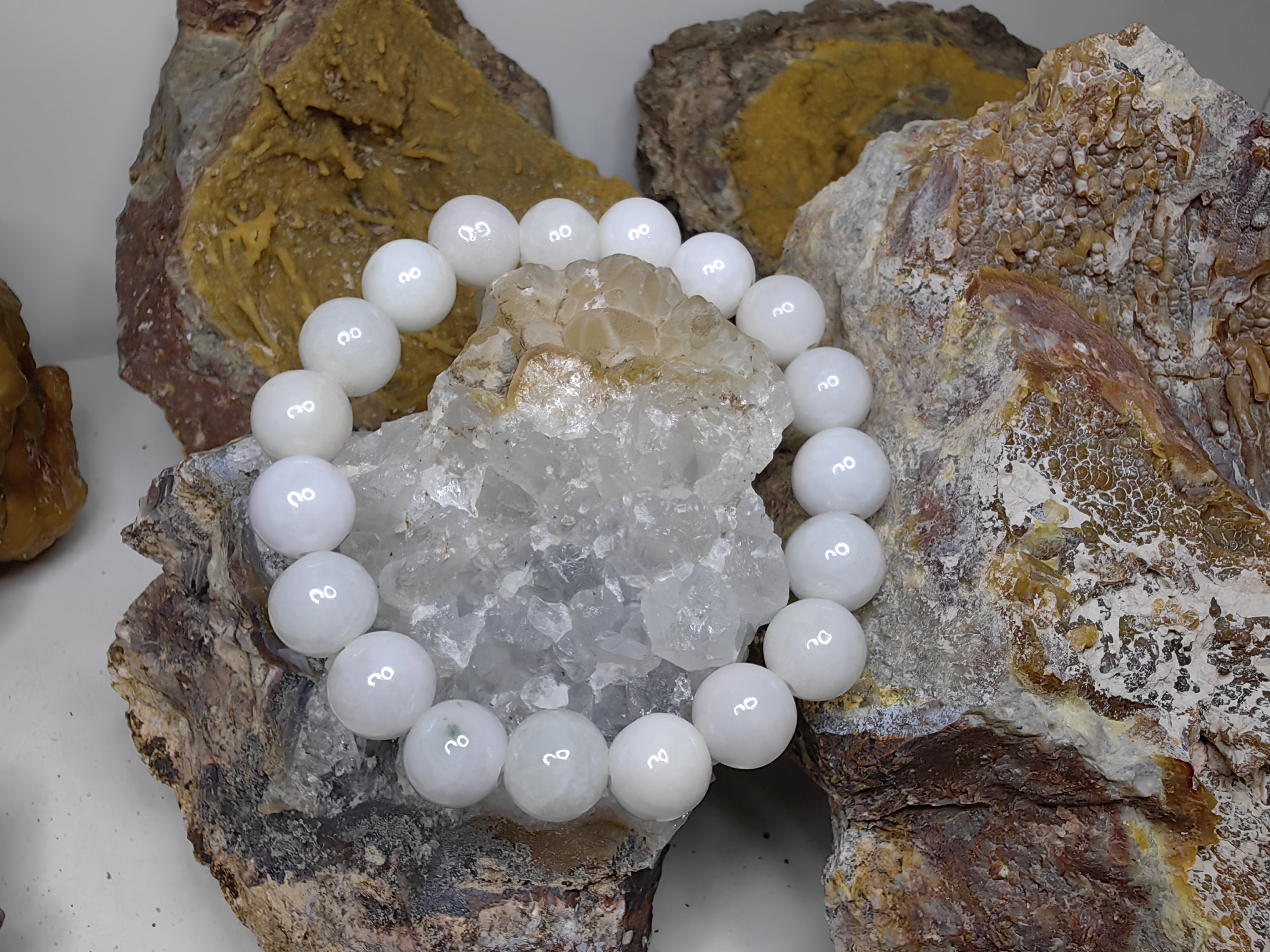 Burmese Jadeite Bracelets Round 10mm. กำไลข้อมือหยกพม่า กลม 10 mm. Free Size