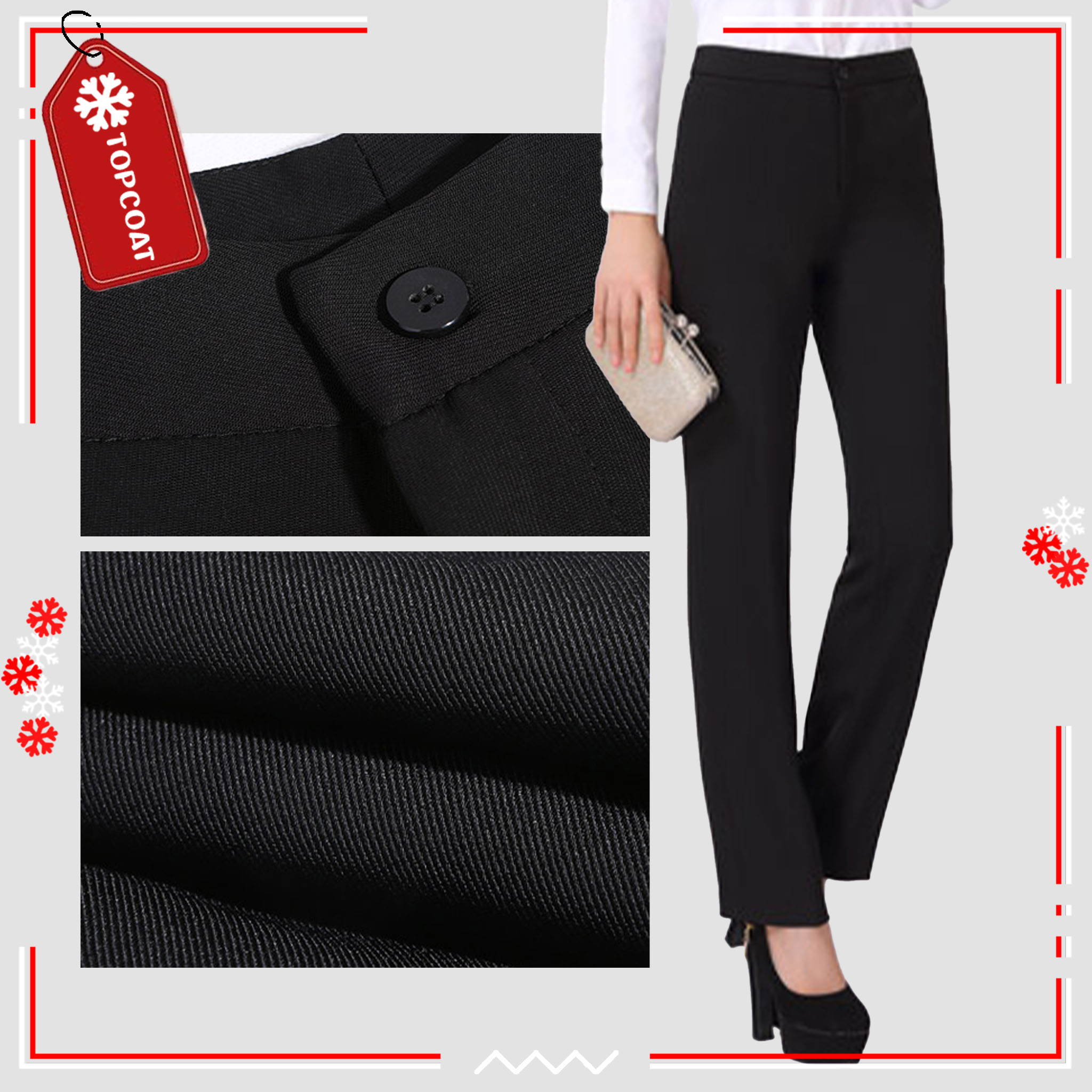 ชุดสูทเข้ารูปชายจีบ (Lady) ขากระบอก-ขาม้า กระดุมเดียว สี : เทา ดำ