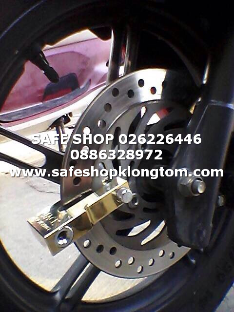 ล็อคดิสเบรครถมอเตอร์ไซค์ JACK8000M รุ่นเดือยล็อคใหญ่ แข็งแรง ราคา 300บาท ร้าน SAFE SHOP คลองถม