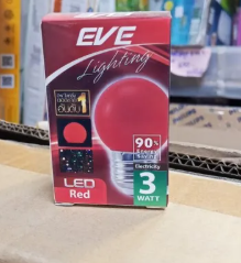 Eve หลอดปิงปองแอลอีดี ขนาด 3W RED เลือกได้ สีแดง ไฟคริสมาส ไฟประดับ ไฟตกแต่งต้นไม้ ประกัน 3 เดือน