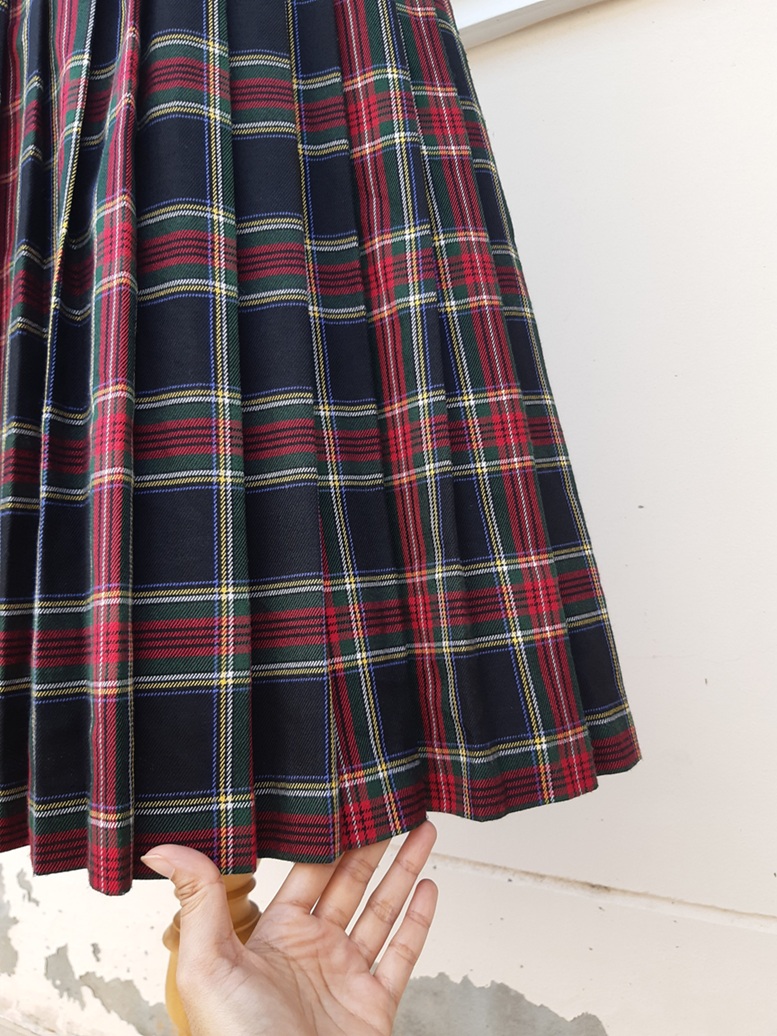 กระโปรงพลีทจีบรอบลายสก็อต