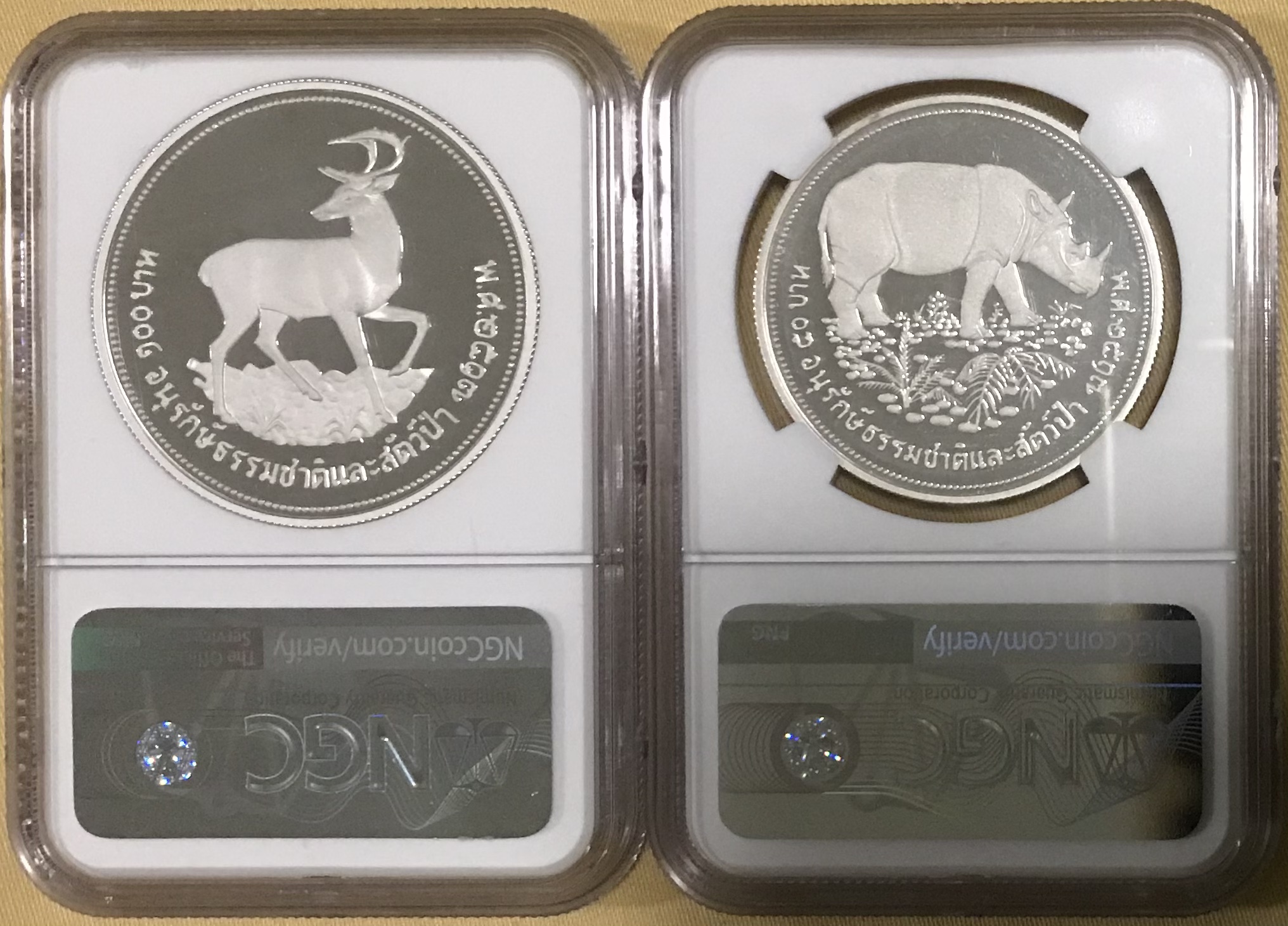 การอนุรักษ์ธรรมชาติและสัตว์ป่า กระซู่+ละมั่ง